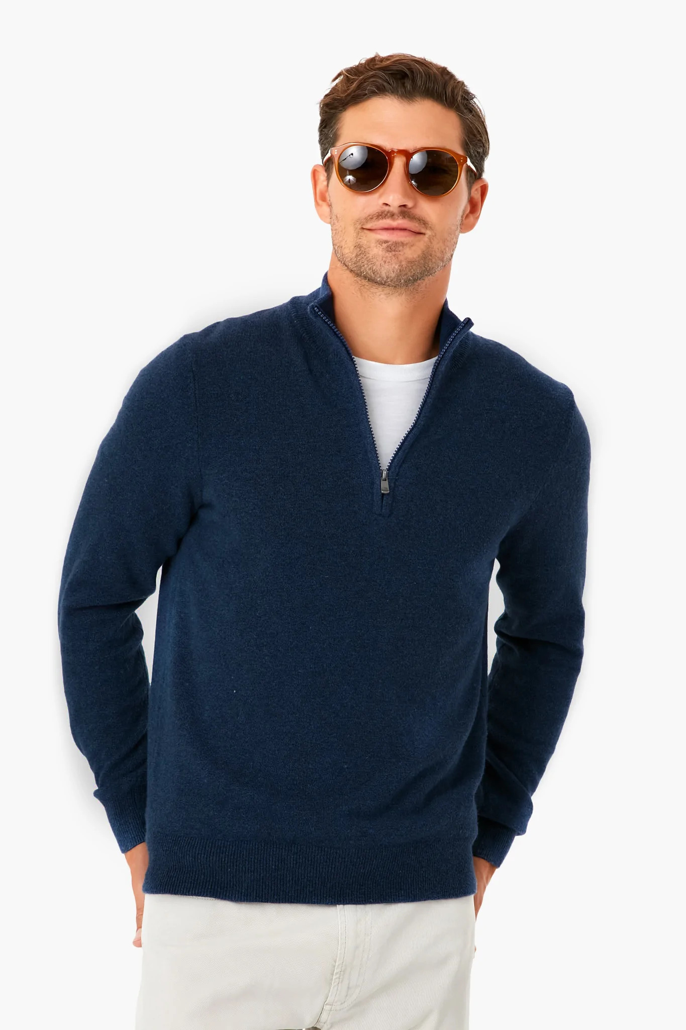 Navy Heather Jackson Quarter Zip | Tuckernuck (US)