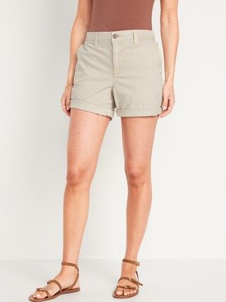 High-Waisted OGC Chino Shorts for Women -- 5-inch inseam | Old Navy (US)