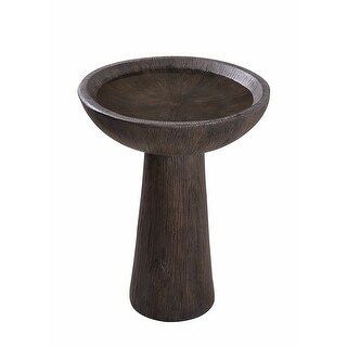 Elvin 21" Outdoor Bird Bath - Wood Grain - 17" x 21" | Bed Bath & Beyond