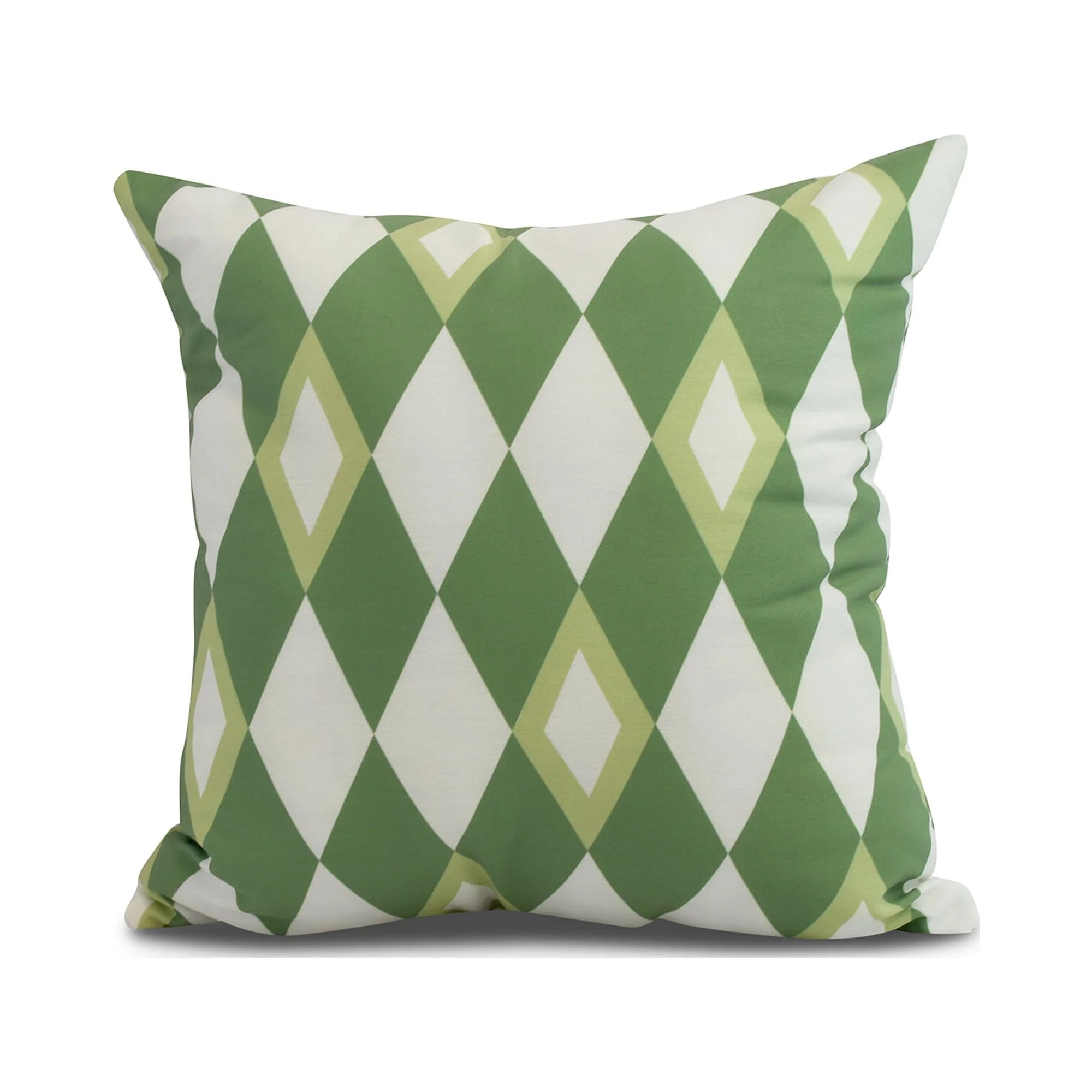 Simply Daisy, 20" x 20" Harlequin, Geometric Print Outdoor Pillow, Green | Walmart (US)