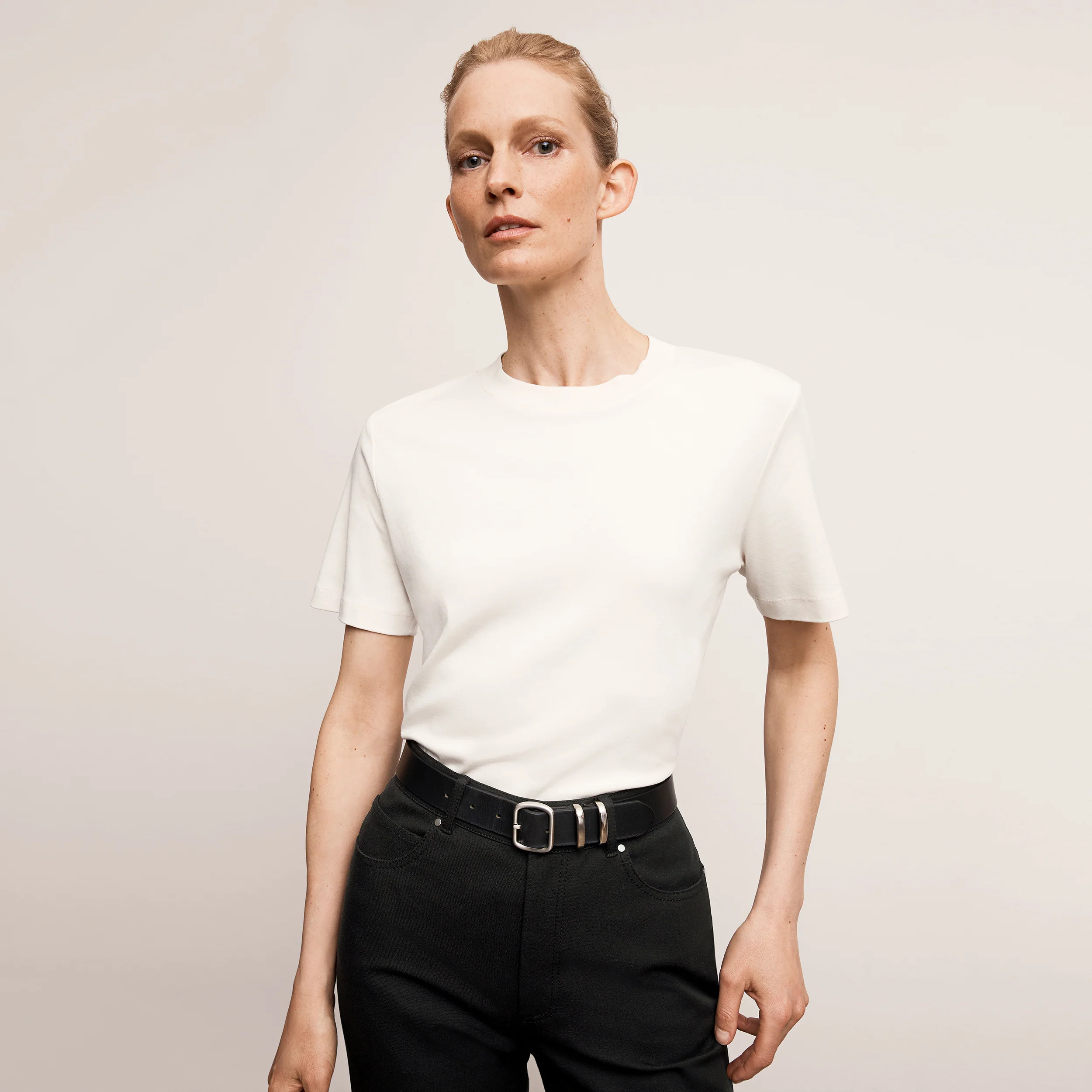 Leslie T-Shirt - Organic Pima Cotton :: Ivory | MM LaFleur