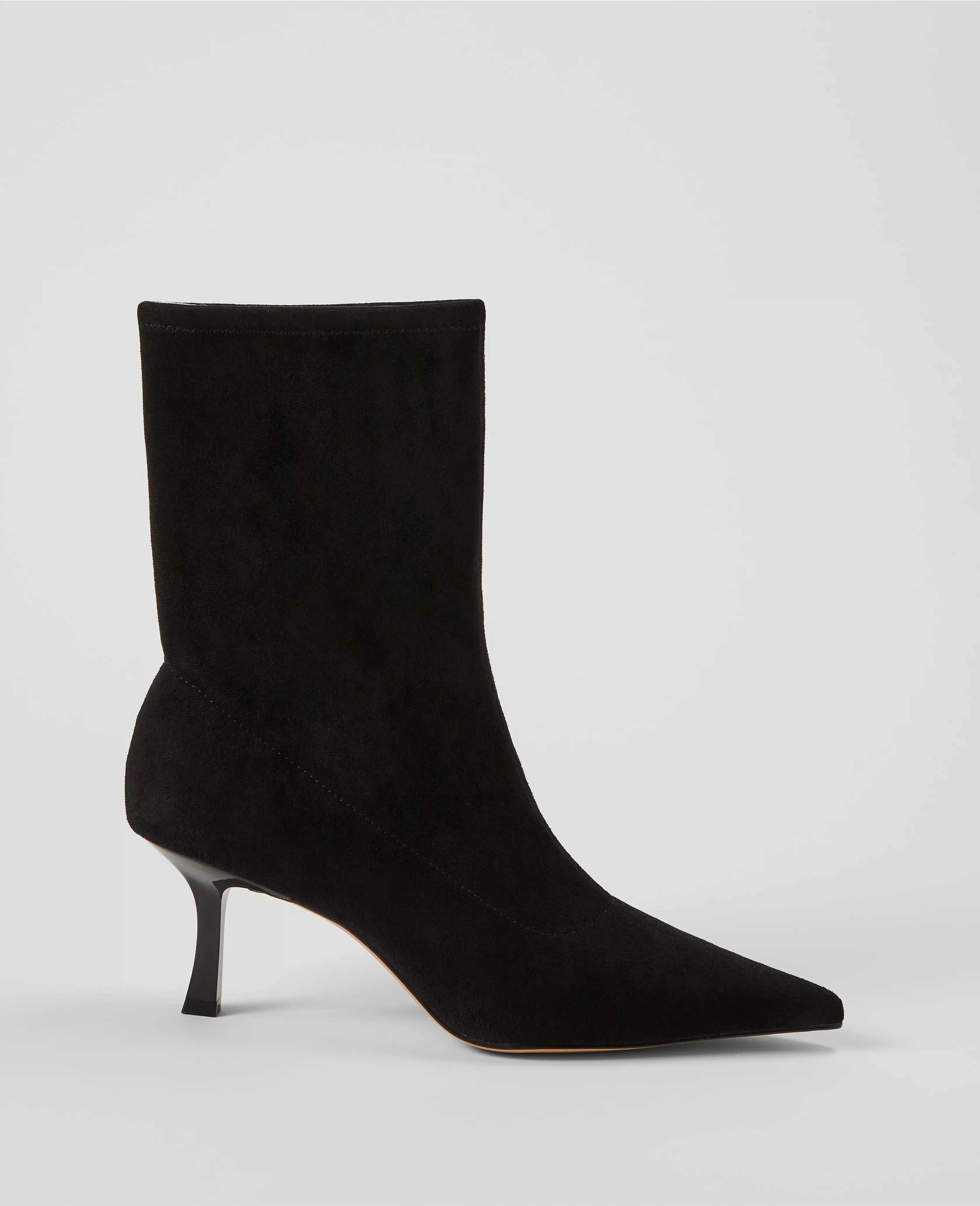 Microstretch Suede Pointy Toe Bootie | Ann Taylor (US)