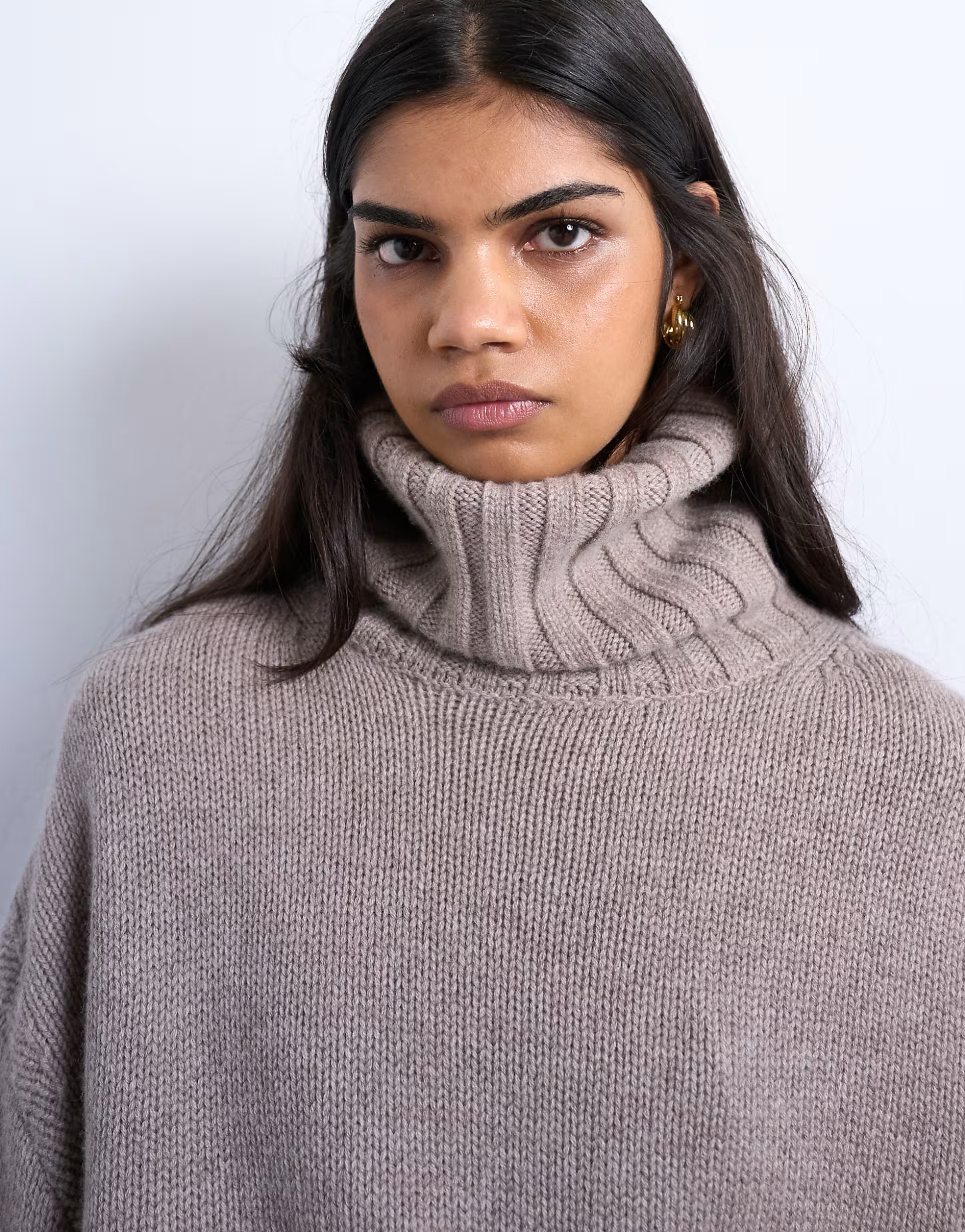 Topshop – Strickpullover aus hochwertigem Kaschmir in Haferbeige mit Rollkragen | ASOS | ASOS (Global)