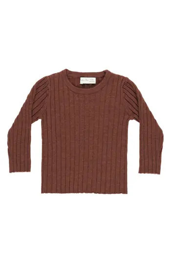 Rylee + Cru Kids' Knit Sweater in Brick at Nordstrom Rack, Size 3-6M | Nordstrom Rack