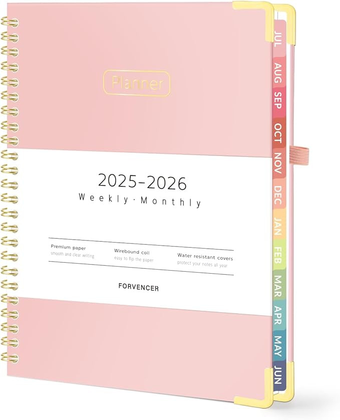 Forvencer Academic Planner 2025-2026, Hardcover Weekly & Monthly Calendar Planner, July 2025 - Ju... | Amazon (US)
