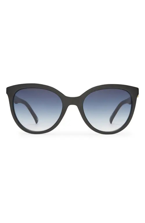 Le Specs The Muse 54mm Round Sunglasses in Black/Smoke Grad at Nordstrom | Nordstrom