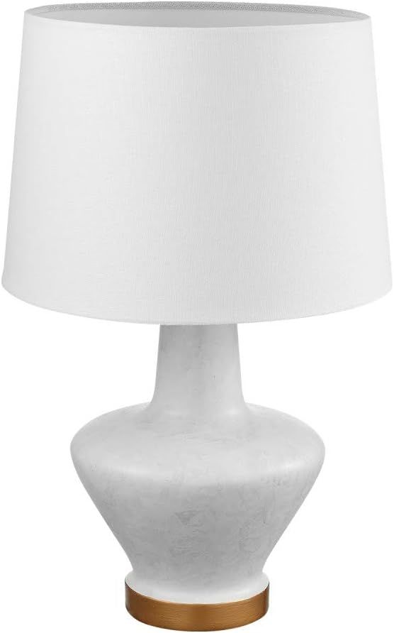 Globe Electric 67619 Serena 18" Table Lamp, Faux Stone Base, Accents, Fabric Shade, 5-Foot Clear ... | Amazon (US)