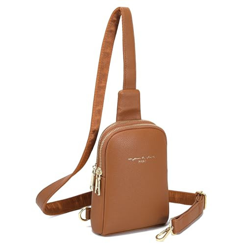 INICAT Lightweight Small Crossbody Sling Bag for Women(Brown) | Amazon (US)