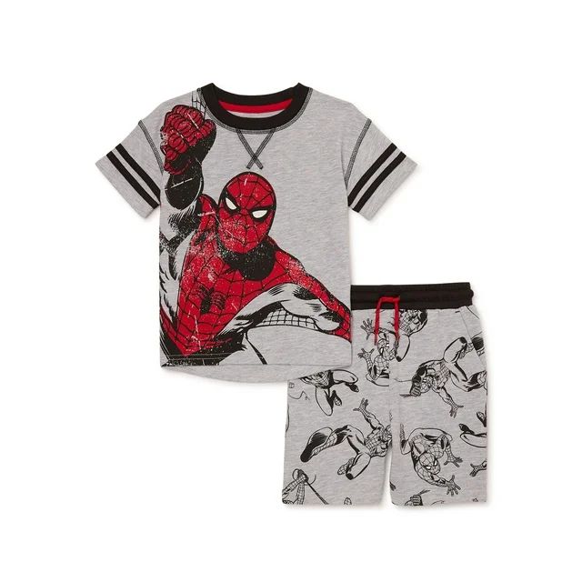 Spider-Man Toddler Boys Short Sleeve T-Shirt and Shorts Set, 2-Piece, Sizes 2T-5T | Walmart (US)