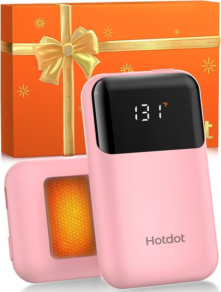 Hand Warmers Rechargeable with Gift Box, Electric Hand Warmer with LED Battery and Temperature Di... | Amazon (US)