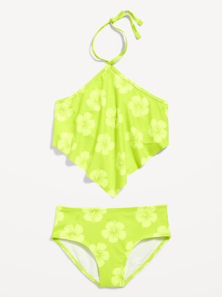 Patterned Bandana Halter Bikini Swim Set for Girls | Old Navy (US)