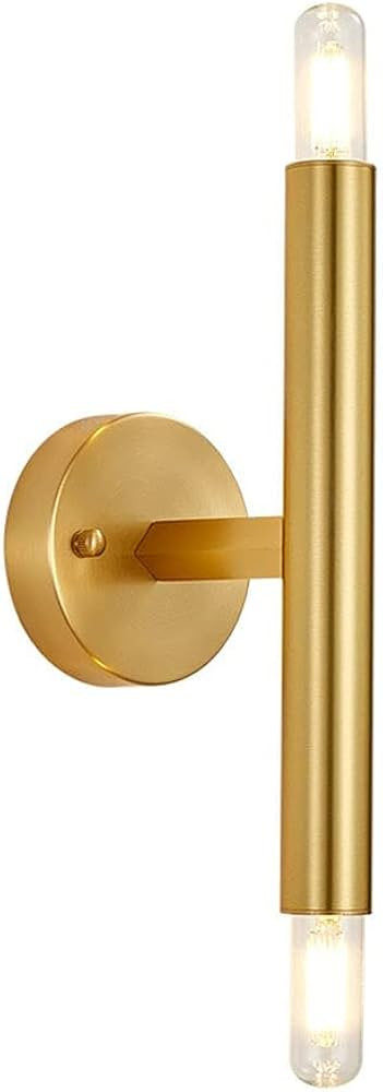 Wall Lamp，Nordic Brass Wall Sconce Lamp Makeup Vanity Lighting Fixture Indoor Wall Light, Moder... | Amazon (US)