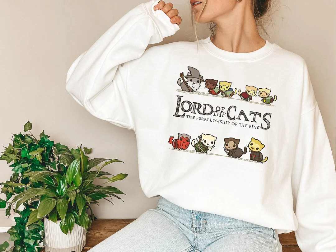 Lord of the Cats Sweatshirt, the Furrlowship of the Ring Sweatshirt, Funny Cat Hooded, Cat Lover ... | Etsy (US)