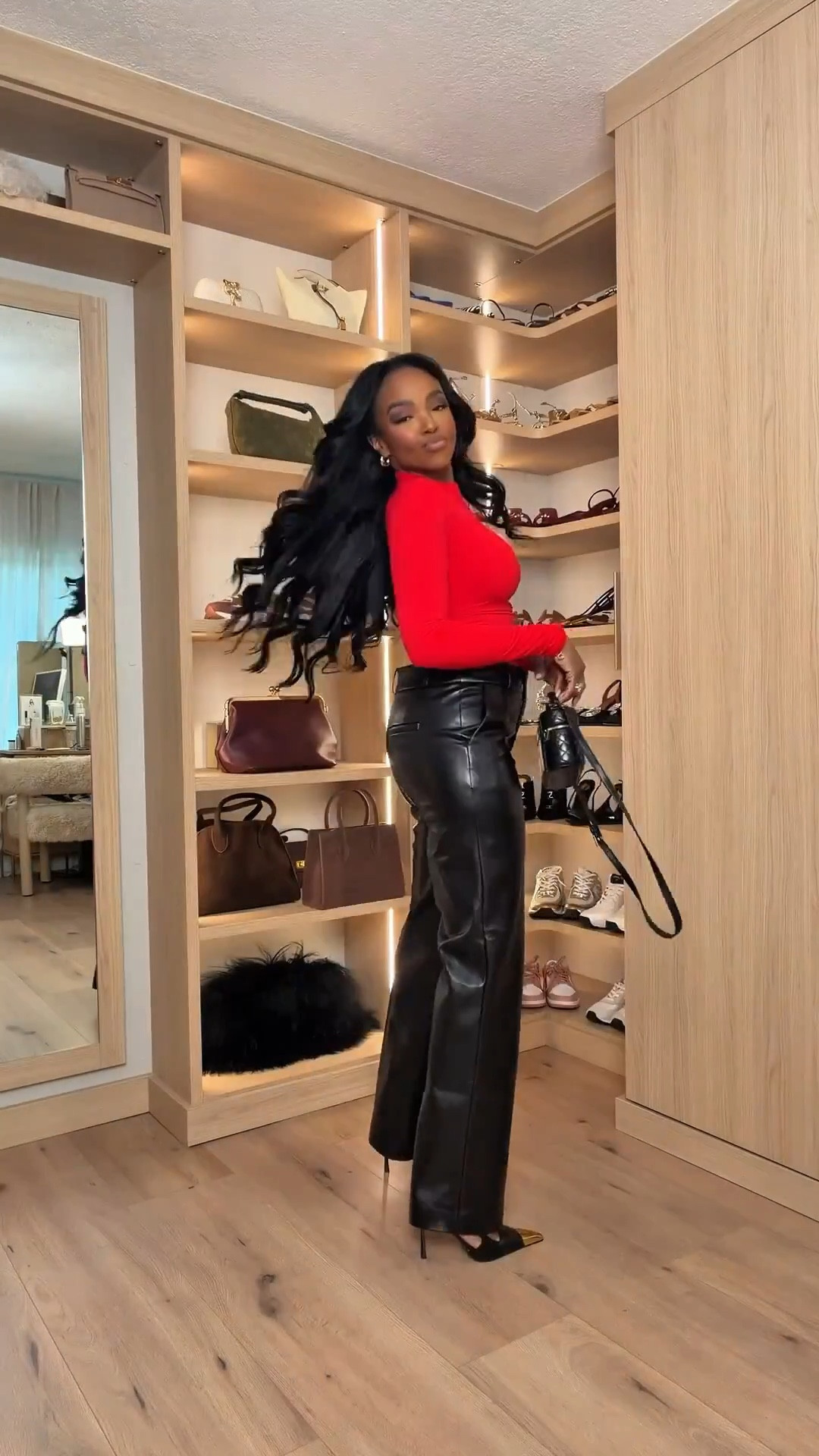 Valentine’s Day outfit lineup ❤️—from date night glam to elevated everyday red moments. These looks mix statement pieces with wardrobe staples so everything can be styled multiple ways and worn well beyond one night. Perfect for dinner dates, Galentine’s plans, or a chic night out.

✨ Looks featured:
• Sheer lace + tailored trousers moment  
• Bold red mini dress  
• Red lace top styled with matching trousers  
• Striped mini dress with neutral heels  
• Red blazer + denim for an elevated casual vibe  

📏 Sizing & fit details:  
• Height: 5’4” | 138 lbs  
• Bust: 34D | Waist: 27” | Hips: 40”  
• Tops: Size Small  
• Jeans: 27 Long / 4 Long  
• Trousers & leather pants: Size Small  
• For cargos or sweats: size up to Medium for a baggier look  
• Shoes: true to size  

🖤 Outfit details:  
• @Express trousers  
• @Oeak bra  
• YSL-inspired dupe heels  

These are versatile pieces you’ll rewear all season—cost per wear drops every time you restyle them.

Follow me on Instagram and YouTube @kirasfashionfinds

#LTKvlog #LTKdayinmylife #LTKValentine