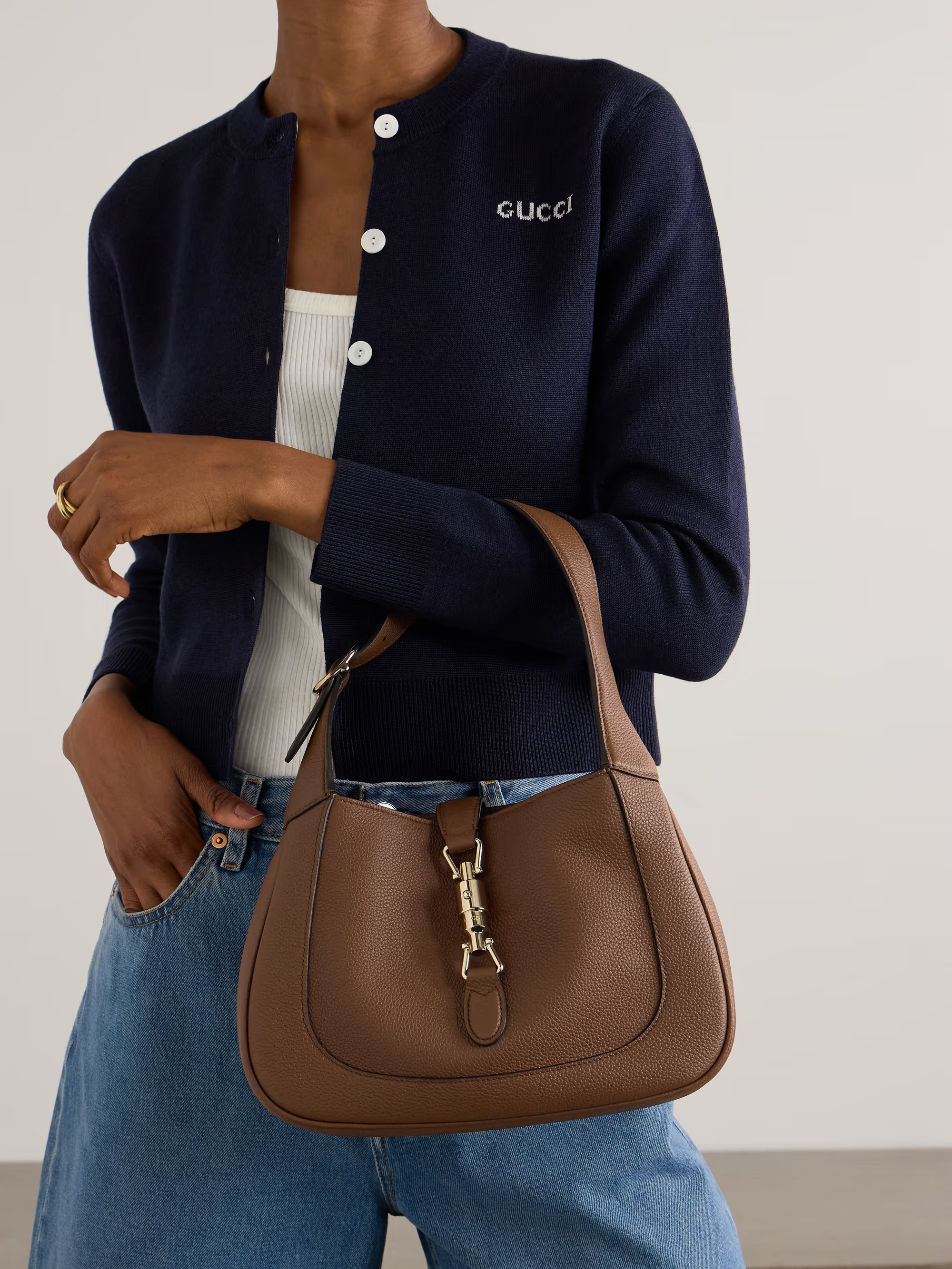 Jackie 1961 small textured-leather shoulder bag | NET-A-PORTER (US)