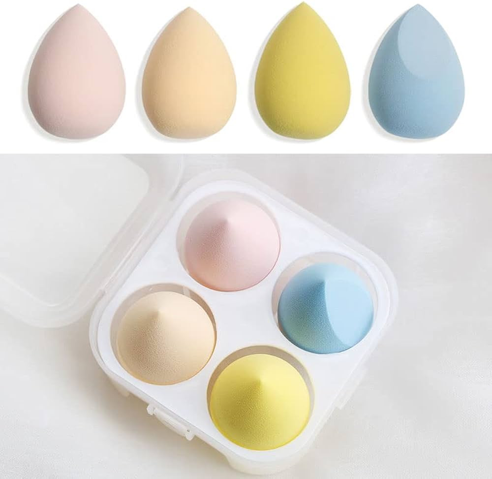 4 Pcs Foundation Blending Beauty Sponge,Makeup Sponge, Professional Make up Sponge Dry & Wet Use ... | Amazon (US)
