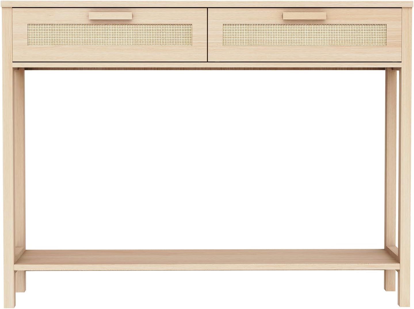 CREATIVELAND Console Table, 2 Drawers Hamilton Rattan Console Table, Entry Storage Rustic Sofa Si... | Amazon (US)