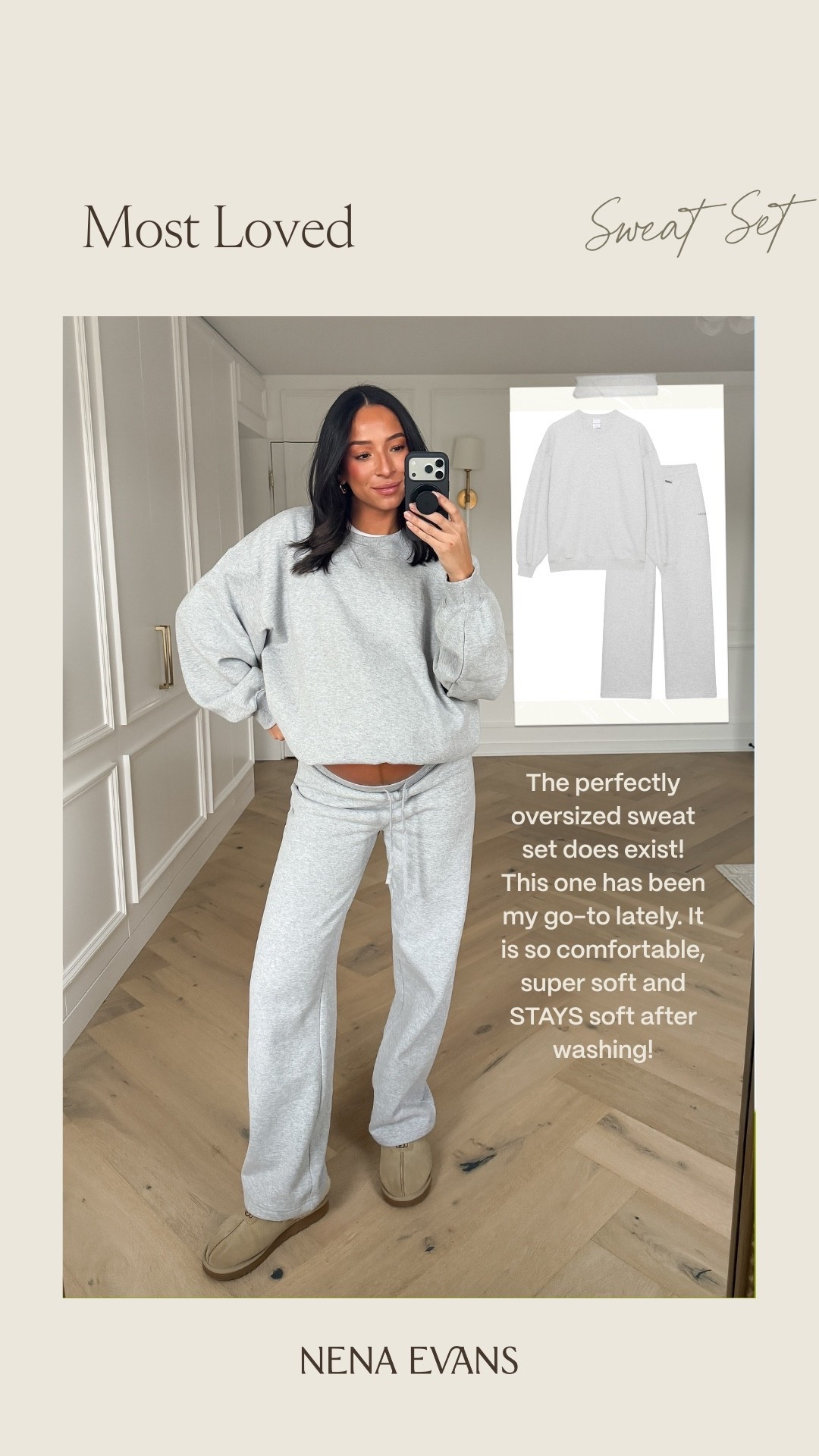 Your most loved last week 🤍 Comfiest and coziest sweats ever. Material is super plush and incredibly soft. I love how nicely these wash too! Sweatshirt has a super oversized fit - wearing a M in crewneck and sweatpants 

Loungewear 
Bump friendly outfit 
Work from home outfit 
Casual outfit
Comfy outfit

#LTKSeasonal #LTKBump #LTKootd