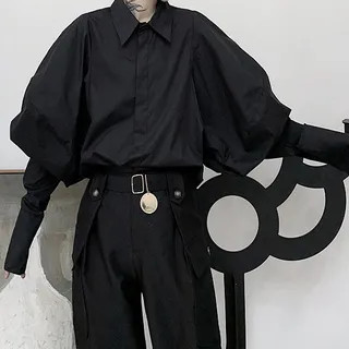 Balloon-Sleeve Shirt | YesStyle Global