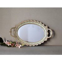 Vintage Decorative Oval Tray Retro Cottage Mirror Home Decor | Etsy (US)