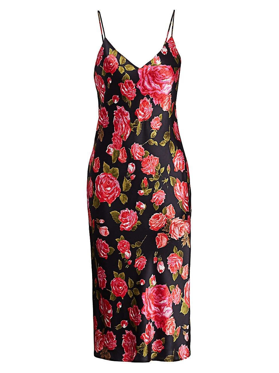 L'Agence Women's Jodie Floral Silk Slip Dress - Black Rosewood - Size 6 | Saks Fifth Avenue