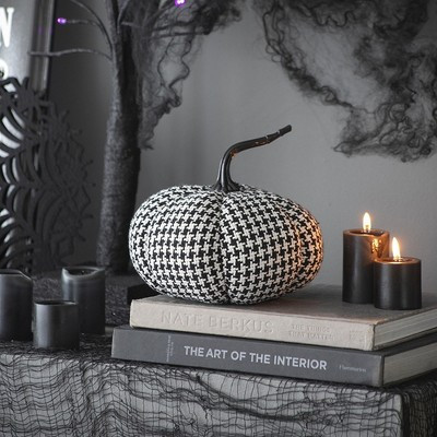 Whisen Fabric Pumpkin Decor, Holiday Halloween Decoration - Black & White | Target