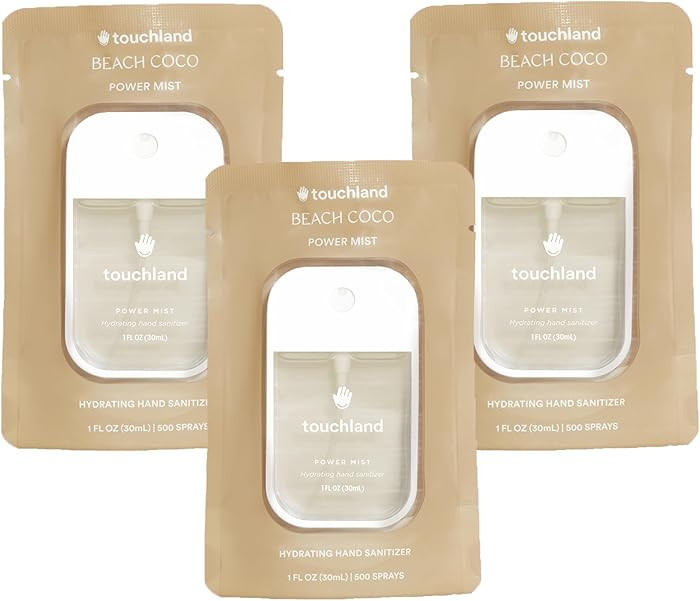 Touchland Hydrating Hand Sanitizer Spray – Beach Coco Trio Set, Dye Free – 3 x 1 FL OZ Travel... | Amazon (US)