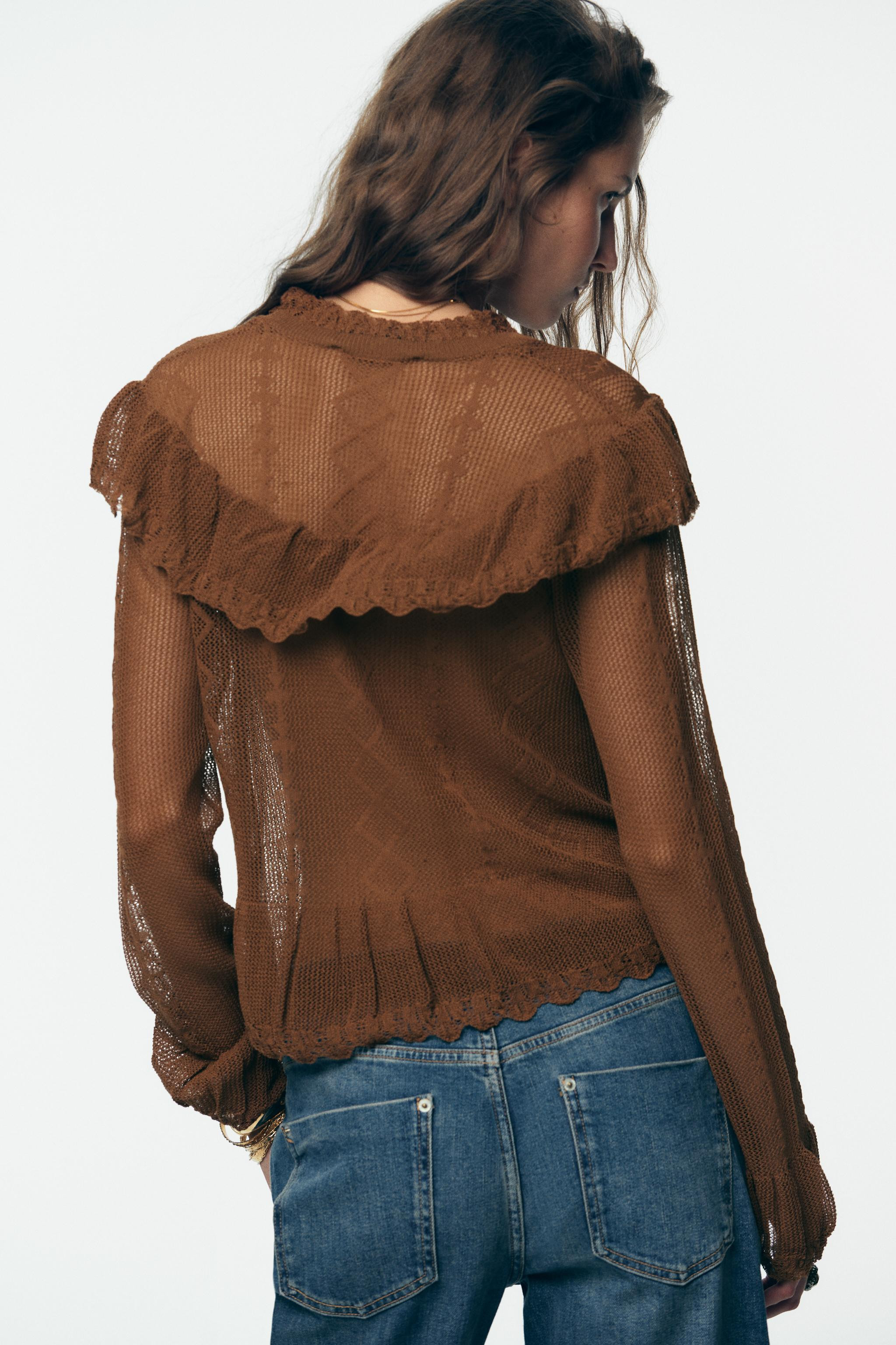 POINTELLE KNIT ROMANTIC JACKET | Zara US