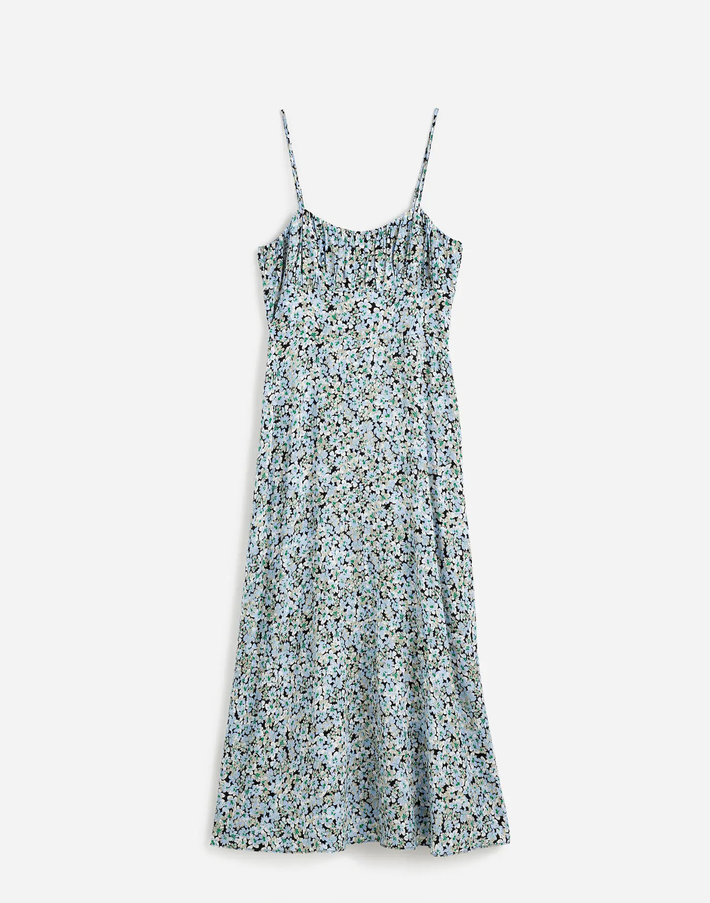 Ruched Sweetheart Sleeveless Midi Dress in Floral | Madewell