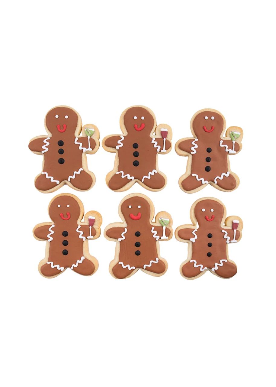 Party Gingerbread Men Sugar Cookies, Set of 12 | Over The Moon