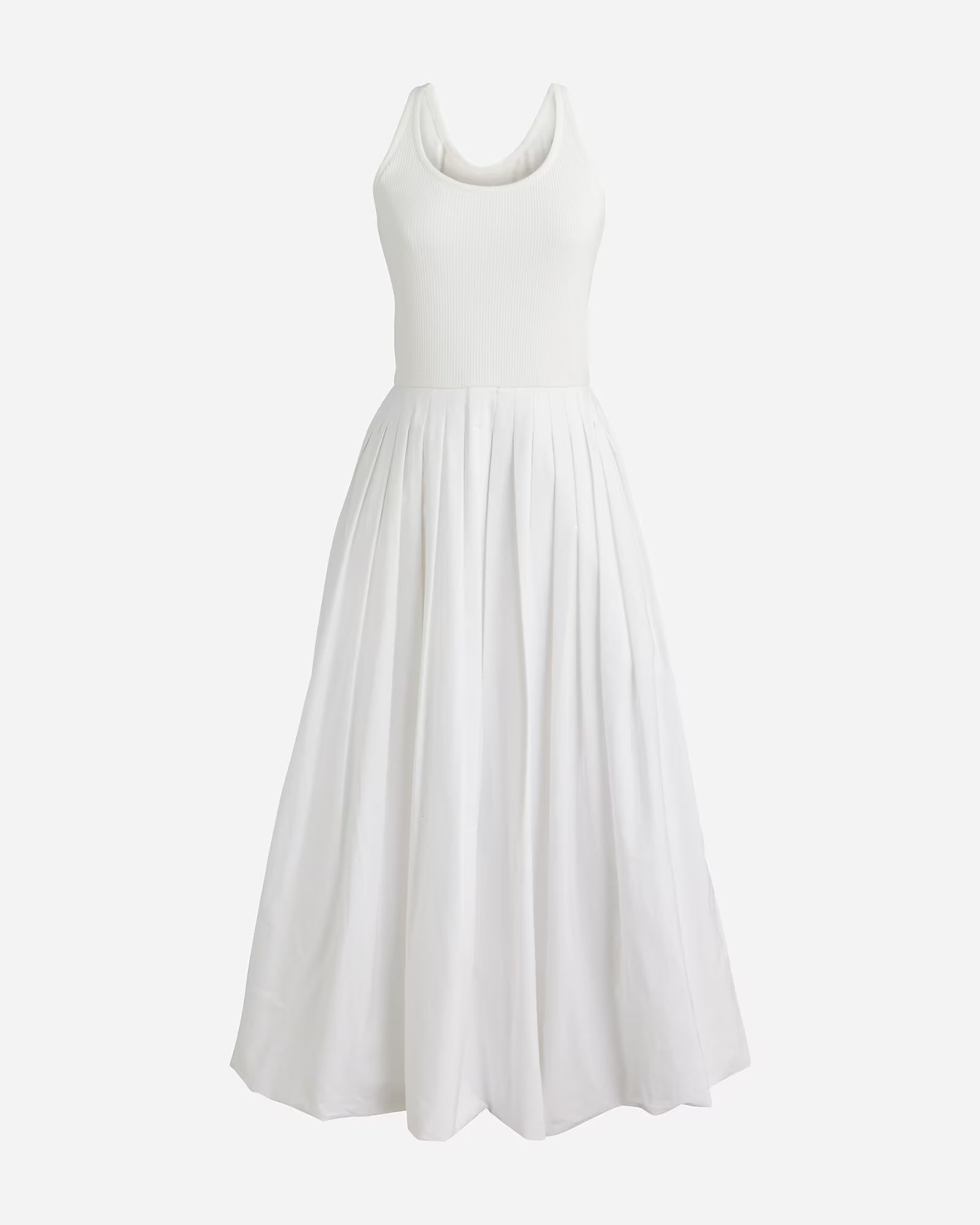 Fitted tank dress with poplin bubble skirt | J.Crew US