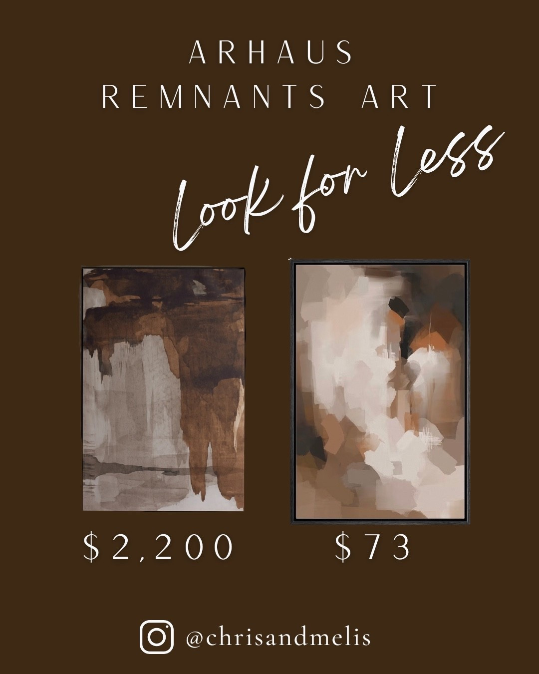 This gives you the  Arhaus wall art look for less! 

I love the moody artwork for a home office or a dining room ￼￼￼