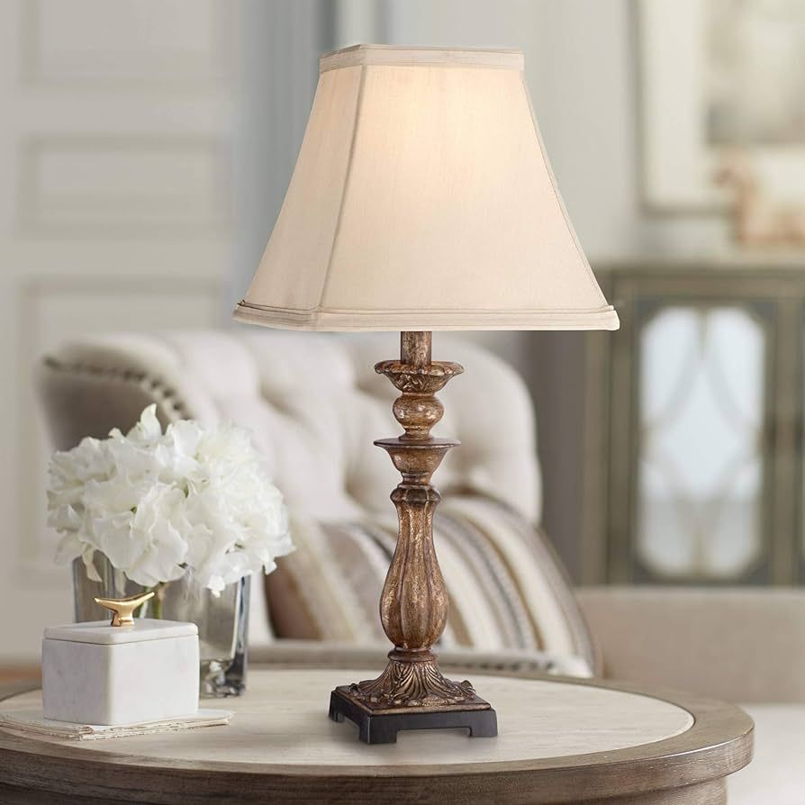 Regency Hill Alzano Rustic Traditional Cottage Style Accent Table Lamp 18" High Antique Distresse... | Amazon (US)