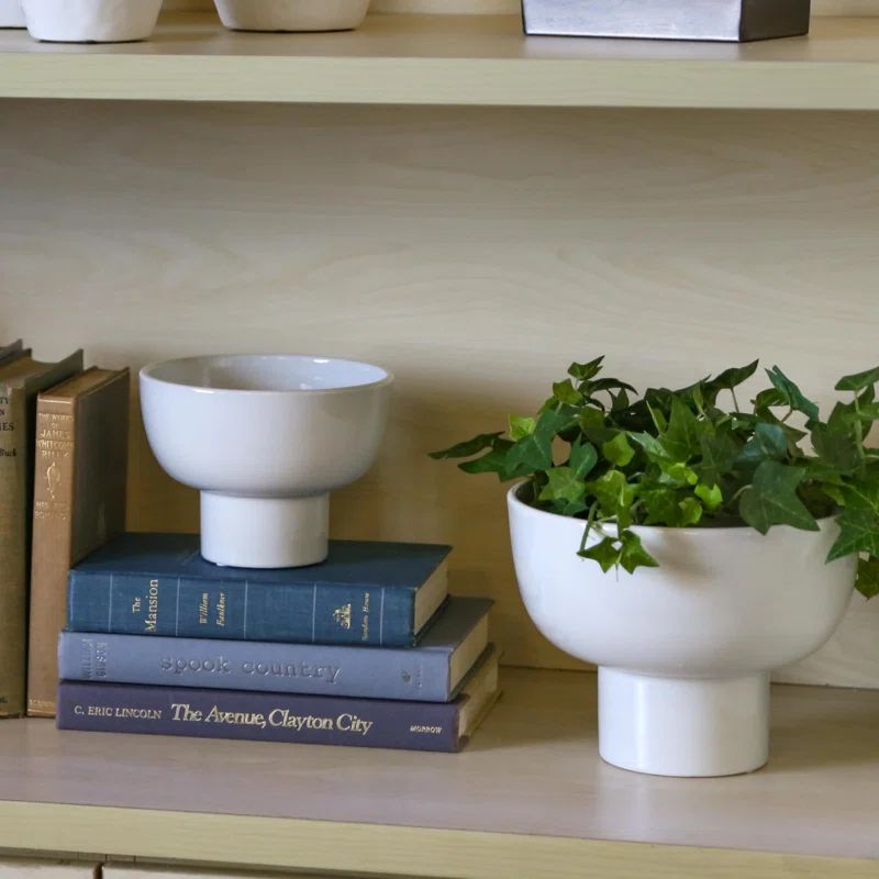 Grayer Ceramic Round Pot Planter Set | Wayfair North America