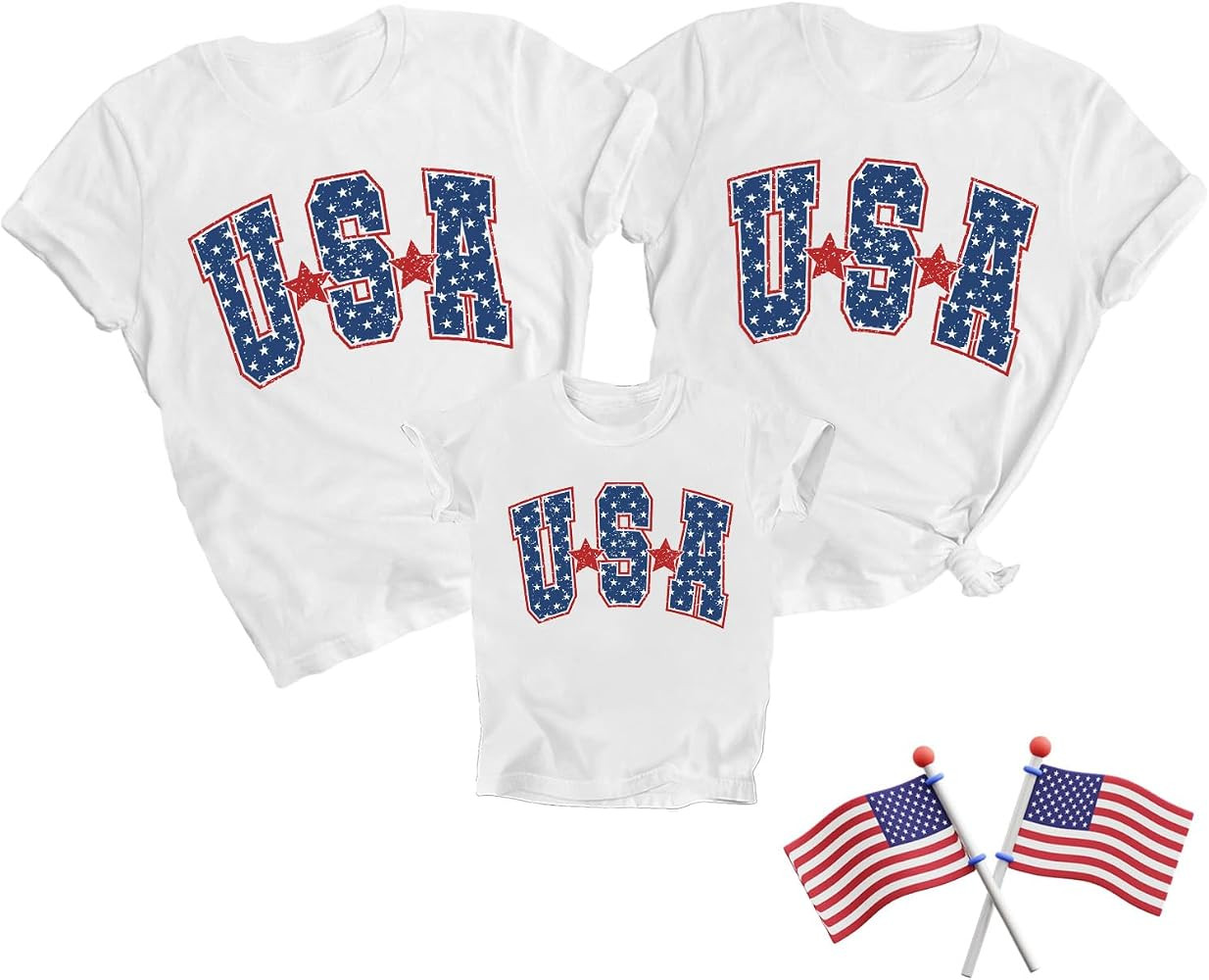 USA Shirts Family Matching 4th of July Patriotic T-Shirts American Style Festival Gift Shirt Amer... | Amazon (US)