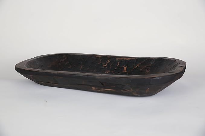Rustic Wooden Dough Bowl-Batea-Black | Amazon (US)
