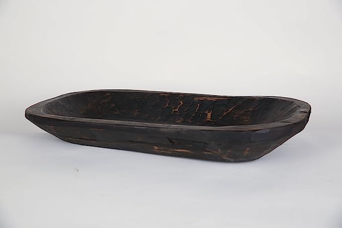 Rustic Wooden Dough Bowl-Batea-Black | Amazon (US)
