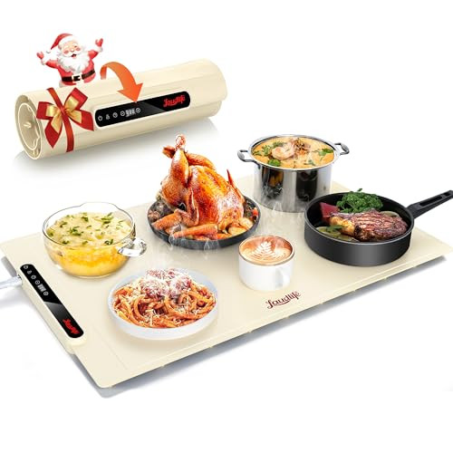 Food Warming Mat 24x16 Inches, Electric Warming Tray with 7 Temps, Foldable Food Warmer for Parti... | Amazon (US)