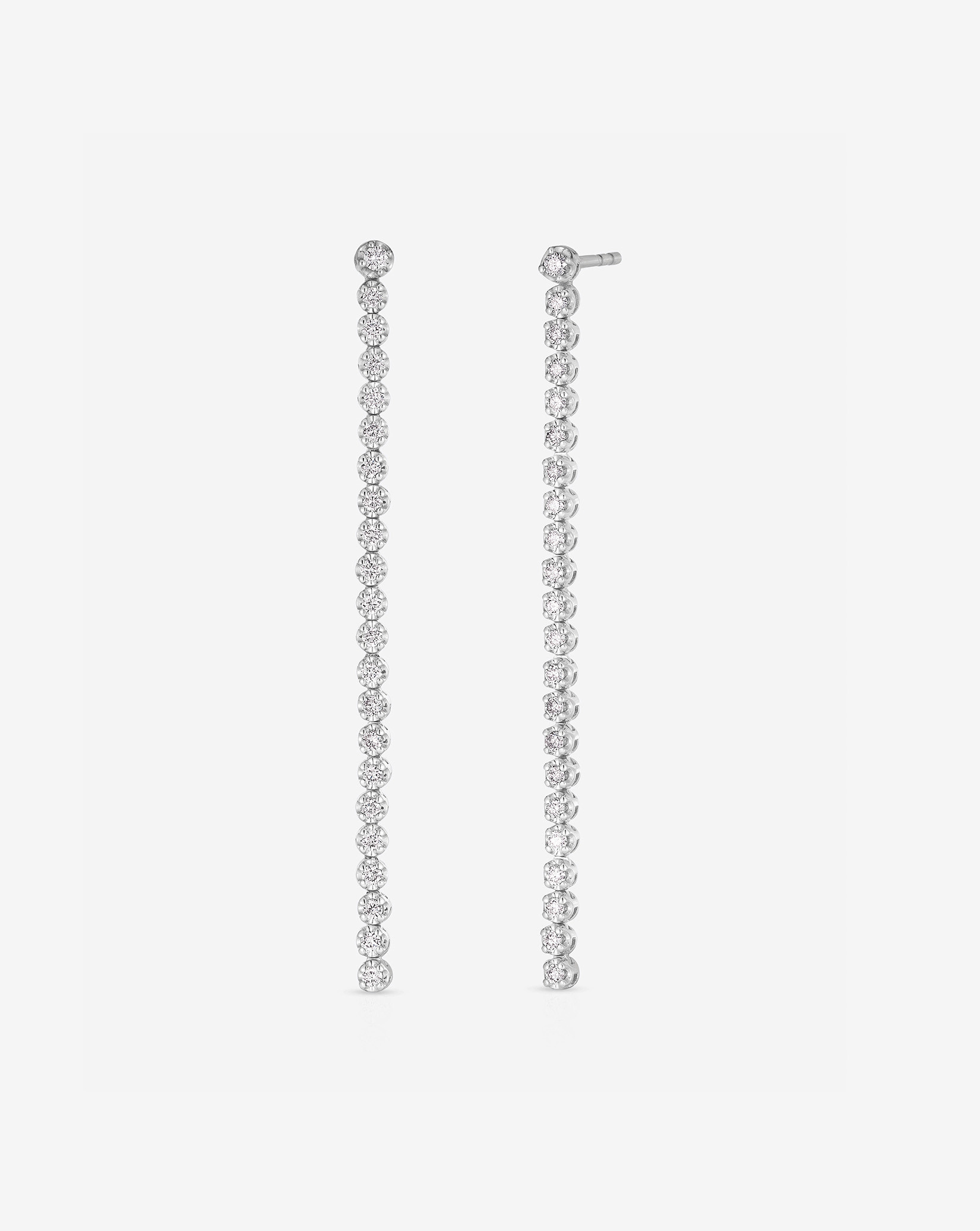 Tennis Trio Earrings - 14k White Gold / 0.5 Carat | Ring Concierge
