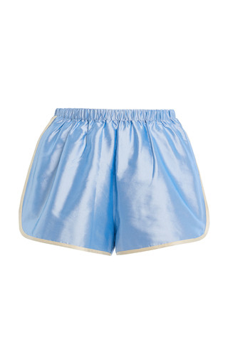 Striped Silk Taffeta Mini Shorts | Moda Operandi (Global)