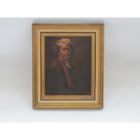 Antique Man Portrait - Painting Canvas Original Vintage Art Old | Etsy (US)