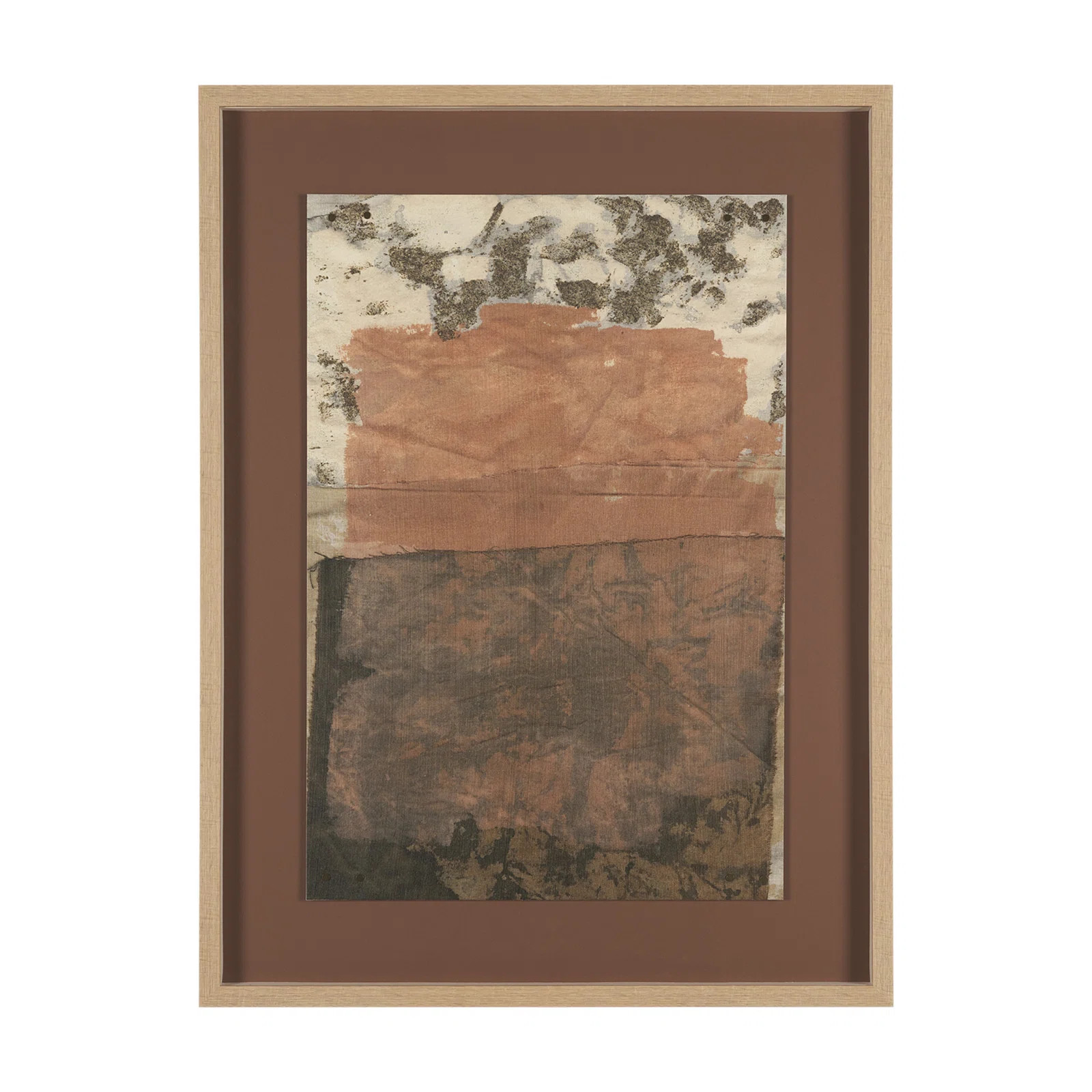Textural Echo - Patina By Kristine Hegre Hand Embelished Textured Framed Artwork Matted Under Gla... | Wayfair North America