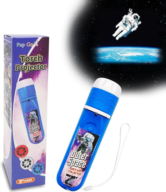 Pup Go Outer Space Projector Flashlight for Kids Ages 3+, STEM Space Toys for Boys & Girls, Space... | Amazon (US)
