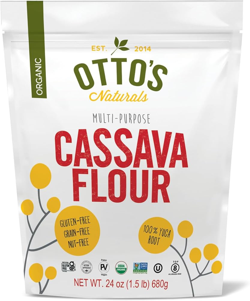 Otto's Naturals Organic Multi-Purpose Cassava Flour, Gluten-Free, Grain, Nut and Gum-Free, 1-to-1... | Amazon (US)