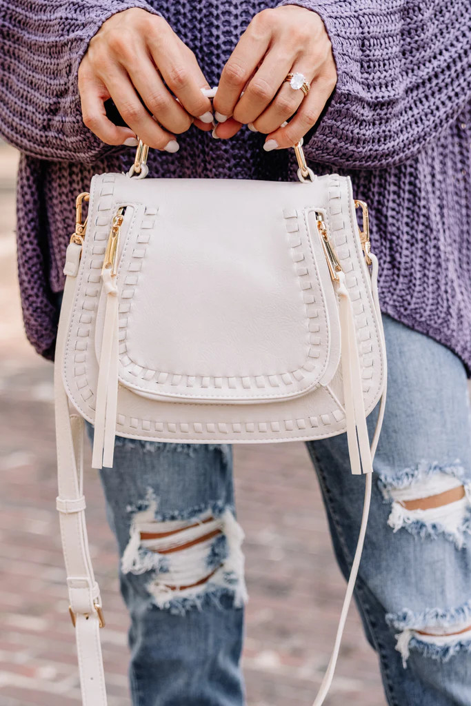 Feels Like Fun Cream White Mini Saddle Purse | The Mint Julep Boutique