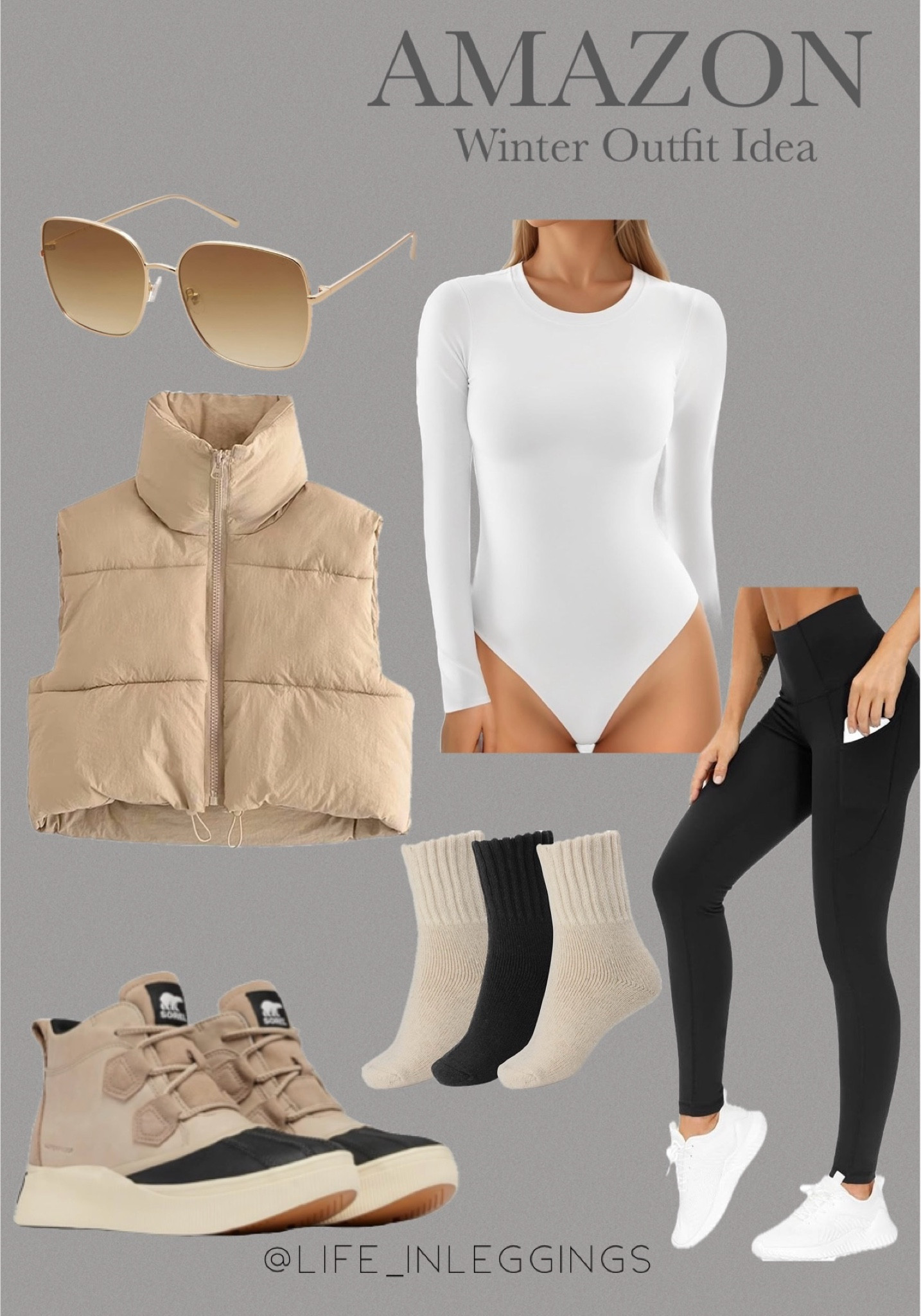 Limited time deals on some of these pieces. Puffer vest, leggings, bodysuit, Sorel Boots, boot socks

#LTKSaleAlert #LTKShoeCrush #LTKFindsUnder50
