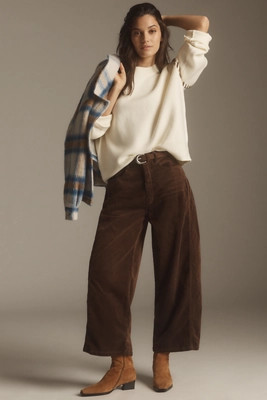 The Kenna Heritage Mid-Rise Barrel Jeans by Pilcro: Corduroy Edition | Anthropologie (US)