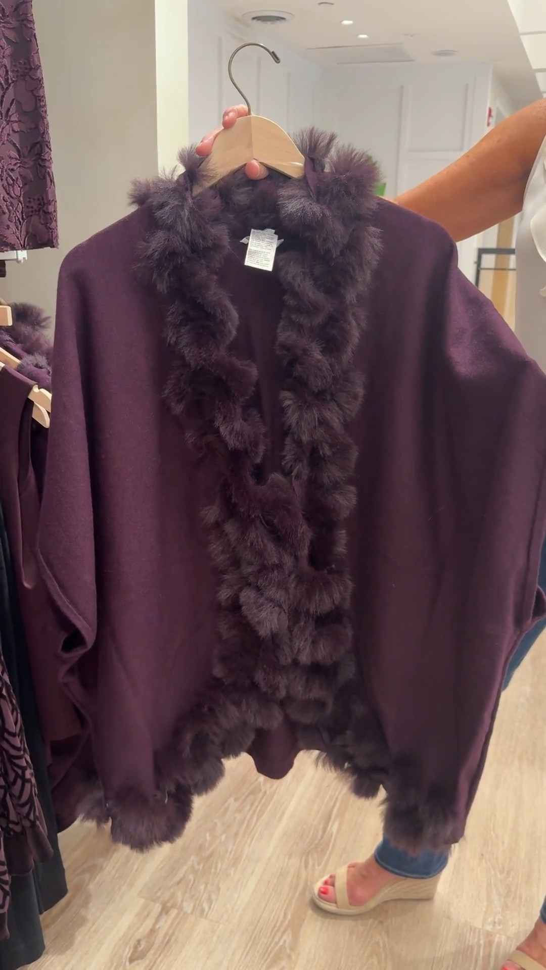Wrap yourself in this cozy, soft faux fur cocoon. Lined with pretty pom poms. The perfect fun layer for festive dressing, this topper is sure to be your new favorite way to stay warm and stylish.
Chico’s on sale 30% off. Beautiful color

#LTKSaleAlert #LTKHoliday #LTKOver40