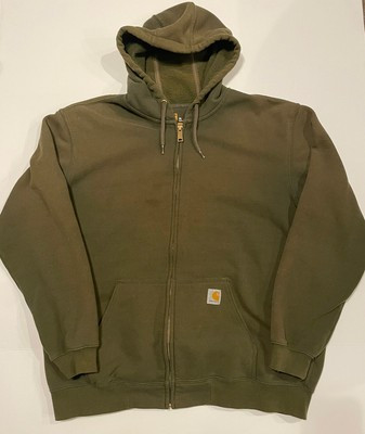 Carhartt Original Fit Long Sleeve Full Zip Hoodie Men’s Size XL Olive Green | eBay AU