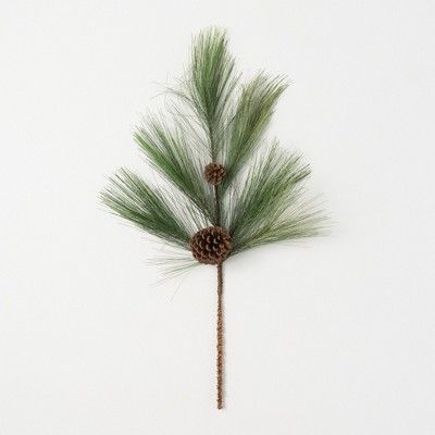 Artificial Long Pine Stem Green 28"H | Target